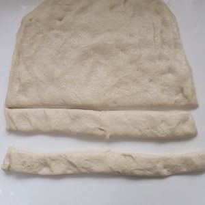 Image of cut breadstick dough